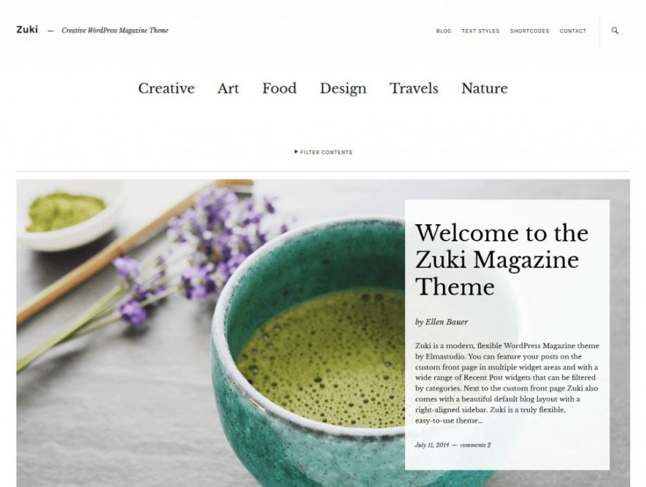 Zuki  Creative WordPress Magazine Theme - 20-05-30