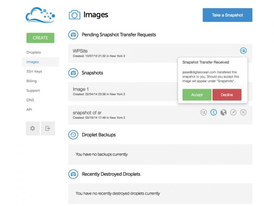 easy and simple ssd cloud server with snapshot transfer
