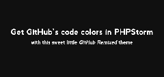 Get Github's code colors in PHPStorm (2014 style)