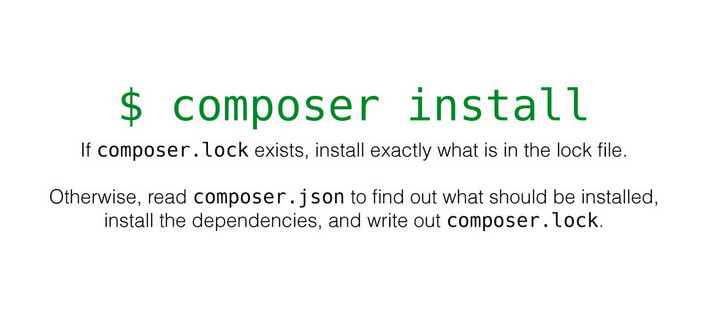 composer install vs. composer update
